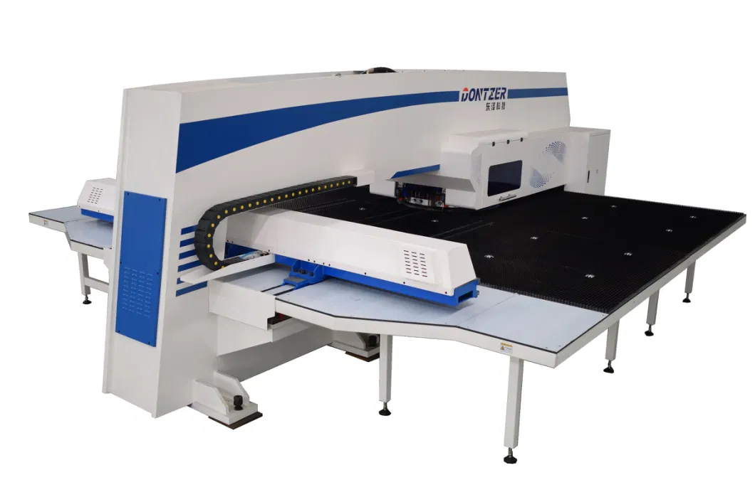 Auto Loading, 32 Tool Station, Cutting Rolling Press Metal Plate Hole CNC Turret Punching Perforating Machine for Aluminum Copper Carbon Steel Coil Shutter