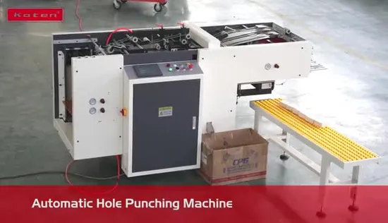 Automatic Calendar/Paper/Notebook Hole Punching Machine for Single Loop or Double Loops Binding.